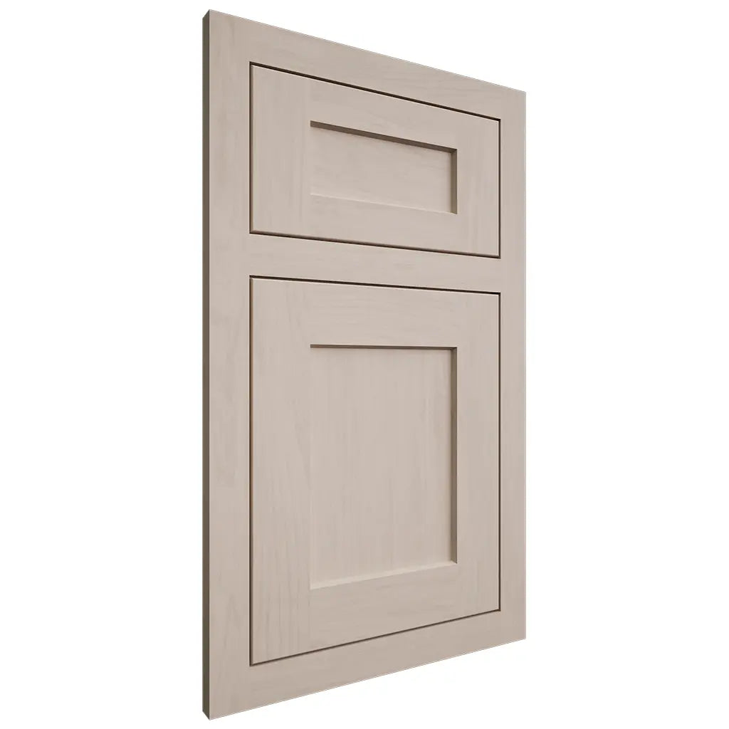 Shiloh Cabinetry Flush Inset Hanover Alder Plain Cut White Sands Door