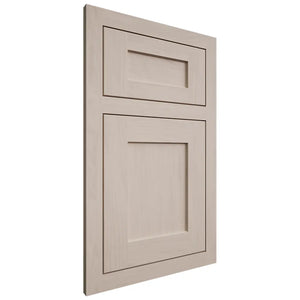 Shiloh Cabinetry Flush Inset Hanover Alder Plain Cut White Sands Door