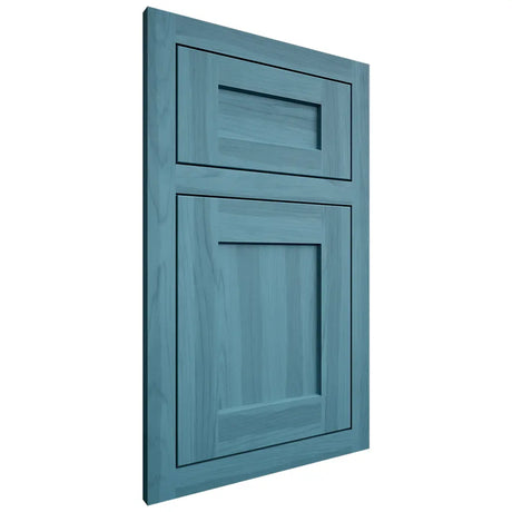 Shiloh Cabinetry Flush Inset Hanover Hickory Plain Cut Aqua Door
