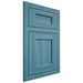 Shiloh Cabinetry Flush Inset Hanover Hickory Plain Cut Aqua Door