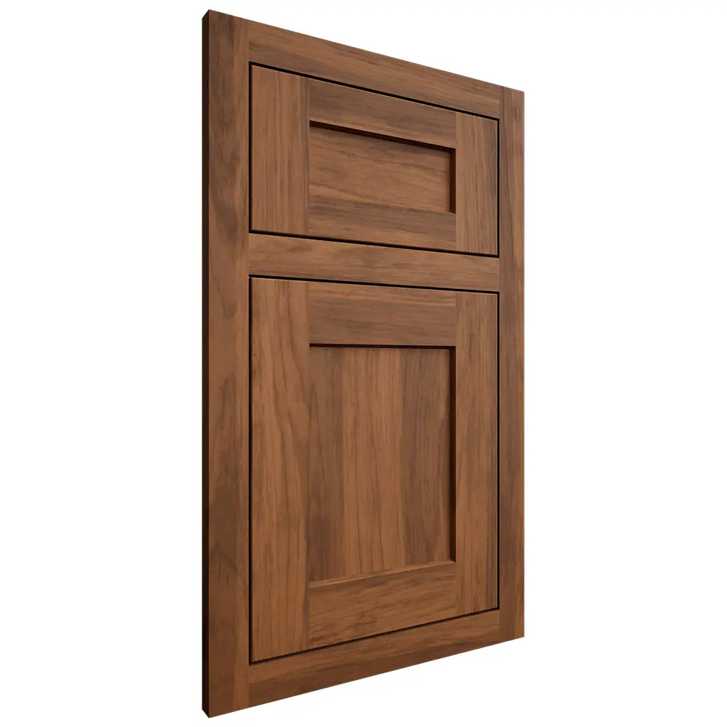 Shiloh Cabinetry Flush Inset Hanover Hickory Plain Cut Burnt Sugar Door