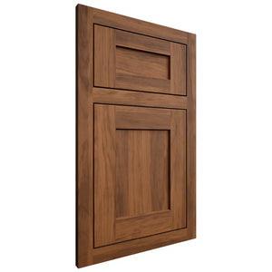 Shiloh Cabinetry Flush Inset Hanover Hickory Plain Cut Burnt Sugar Door