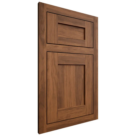 Shiloh Cabinetry Flush Inset Hanover Hickory Plain Cut Burnt Sugar Door