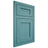 Shiloh Cabinetry Flush Inset Hanover Red Oak Plain Cut Aqua Door