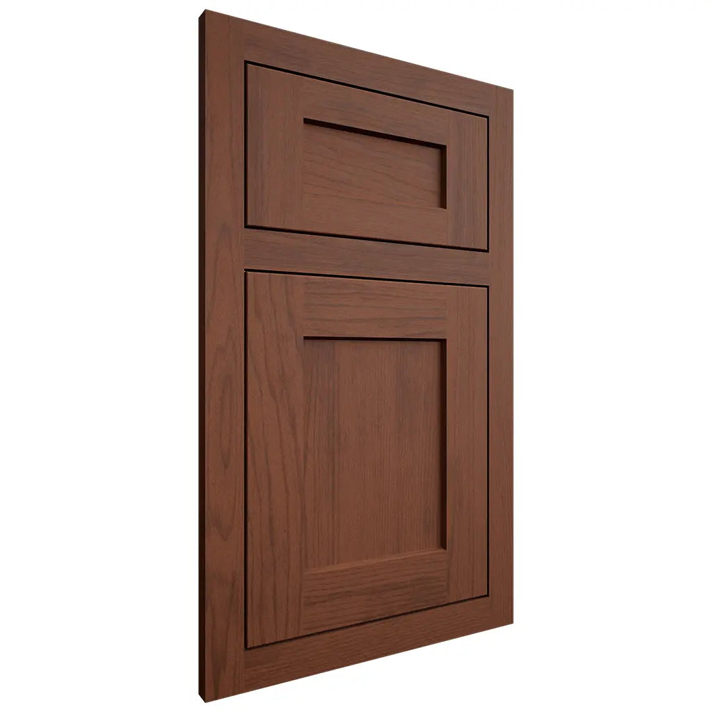 Shiloh Cabinetry Flush Inset Hanover Walnut Plain Cut Rye Door