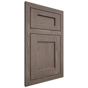 Shiloh Cabinetry Flush Inset Hanover White Oak Plain Cut Clay Door