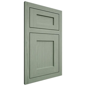Shiloh Cabinetry Flush Inset Hanover White Oak Plain Cut Moss Door