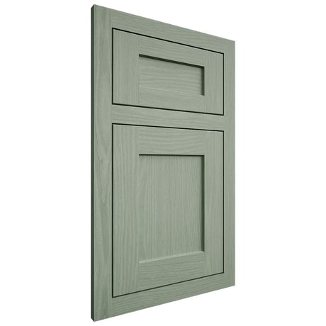 Shiloh Cabinetry Flush Inset Hanover White Oak Plain Cut Moss Door