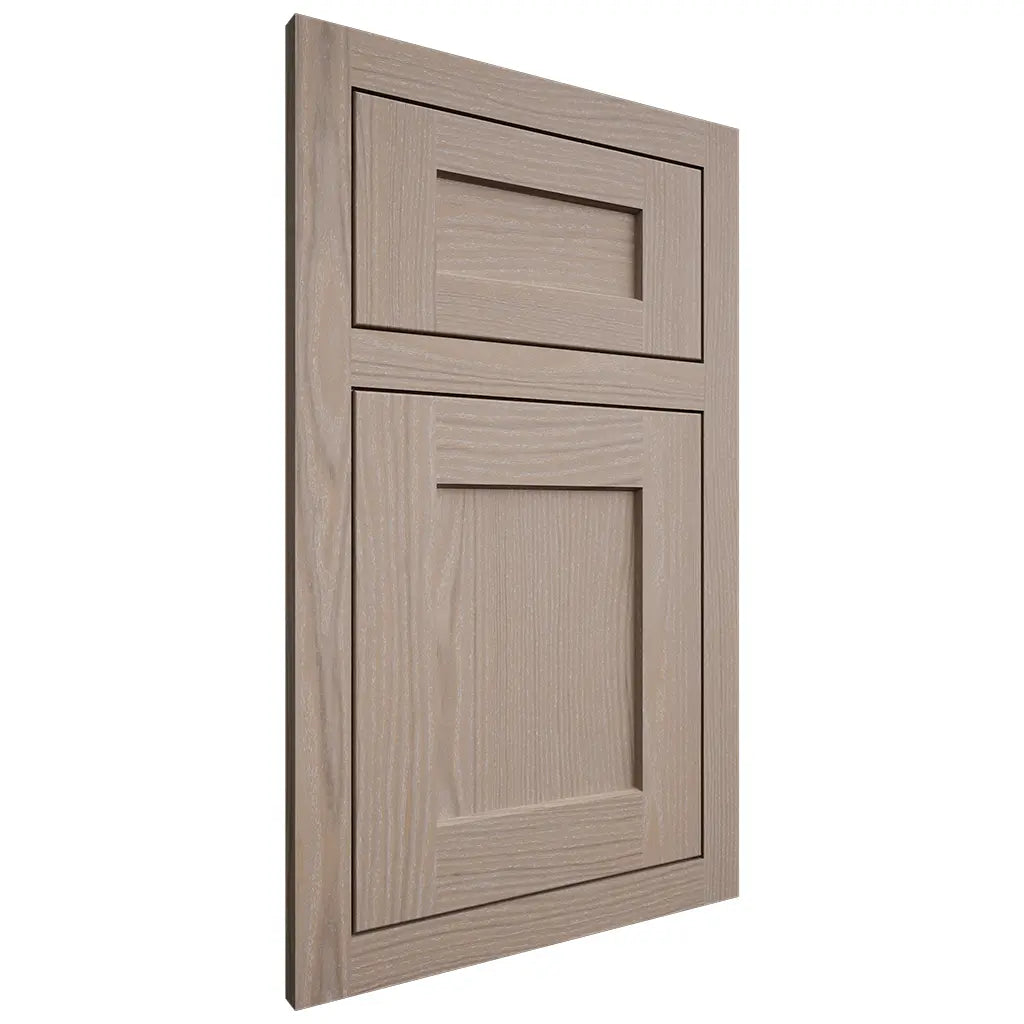 Shiloh Cabinetry Flush Inset Hanover White Oak Plain Cut Whitewash Door