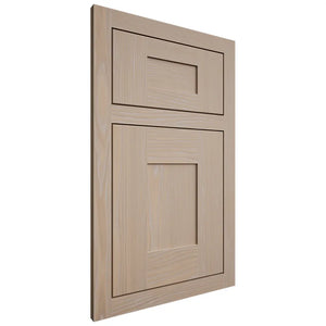 Shiloh Cabinetry Flush Inset Hartford White Oak Plain Cut Straw Door