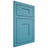Shiloh Cabinetry Flush Inset Hartford White Oak Rift Cut Aqua Door