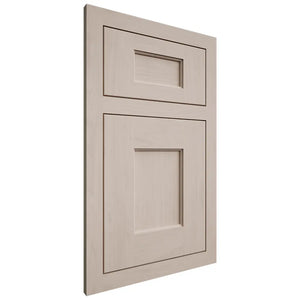 Shiloh Cabinetry Flush Inset Heritage Alder Plain Cut White Sands Door