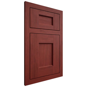 Shiloh Cabinetry Flush Inset Heritage Cherry Plain Cut Red Door