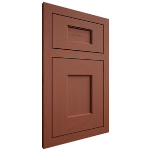 Shiloh Cabinetry Flush Inset Heritage Maple Plain Cut Cayenne Door