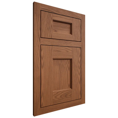 Shiloh Cabinetry Flush Inset Heritage Red Oak Plain Cut Braun Door