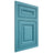 Shiloh Cabinetry Flush Inset Kendall Alder Plain Cut Aqua Door