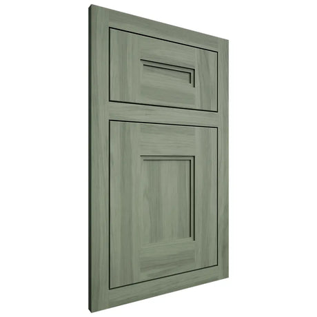 Shiloh Cabinetry Flush Inset Kendall Hickory Plain Cut Moss Door