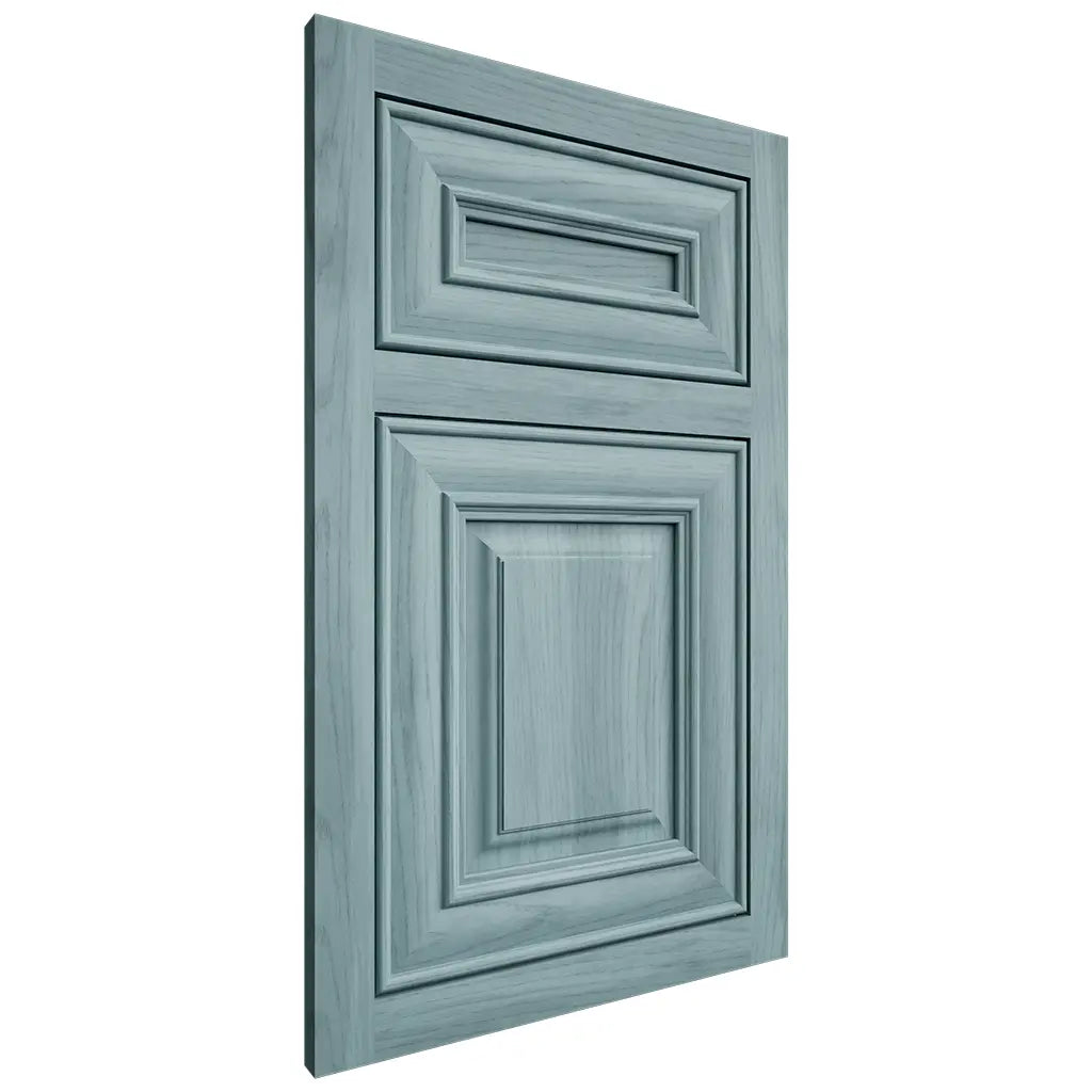 Shiloh Cabinetry Flush Inset Kendall Hickory Plain Cut Sky Door