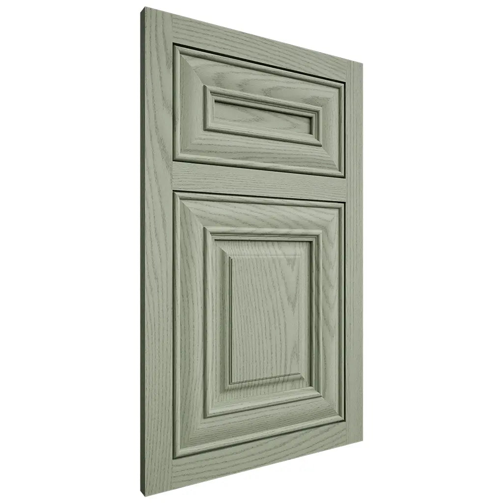 Shiloh Cabinetry Flush Inset Kendall Red Oak Plain Cut Moss Door