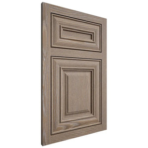 Shiloh Cabinetry Flush Inset Kendall White Oak Plain Cut Almond Door