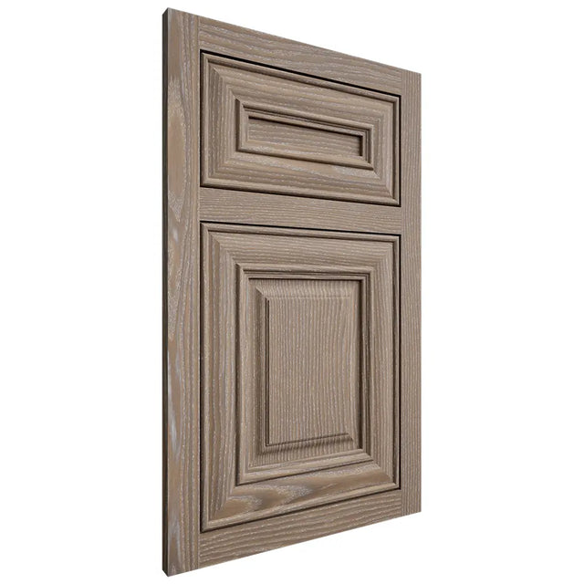 Shiloh Cabinetry Flush Inset Kendall White Oak Plain Cut Almond Door