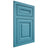 Shiloh Cabinetry Flush Inset Kendall White Oak Plain Cut Aqua Door