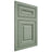 Shiloh Cabinetry Flush Inset Kendall White Oak Plain Cut Moss Door