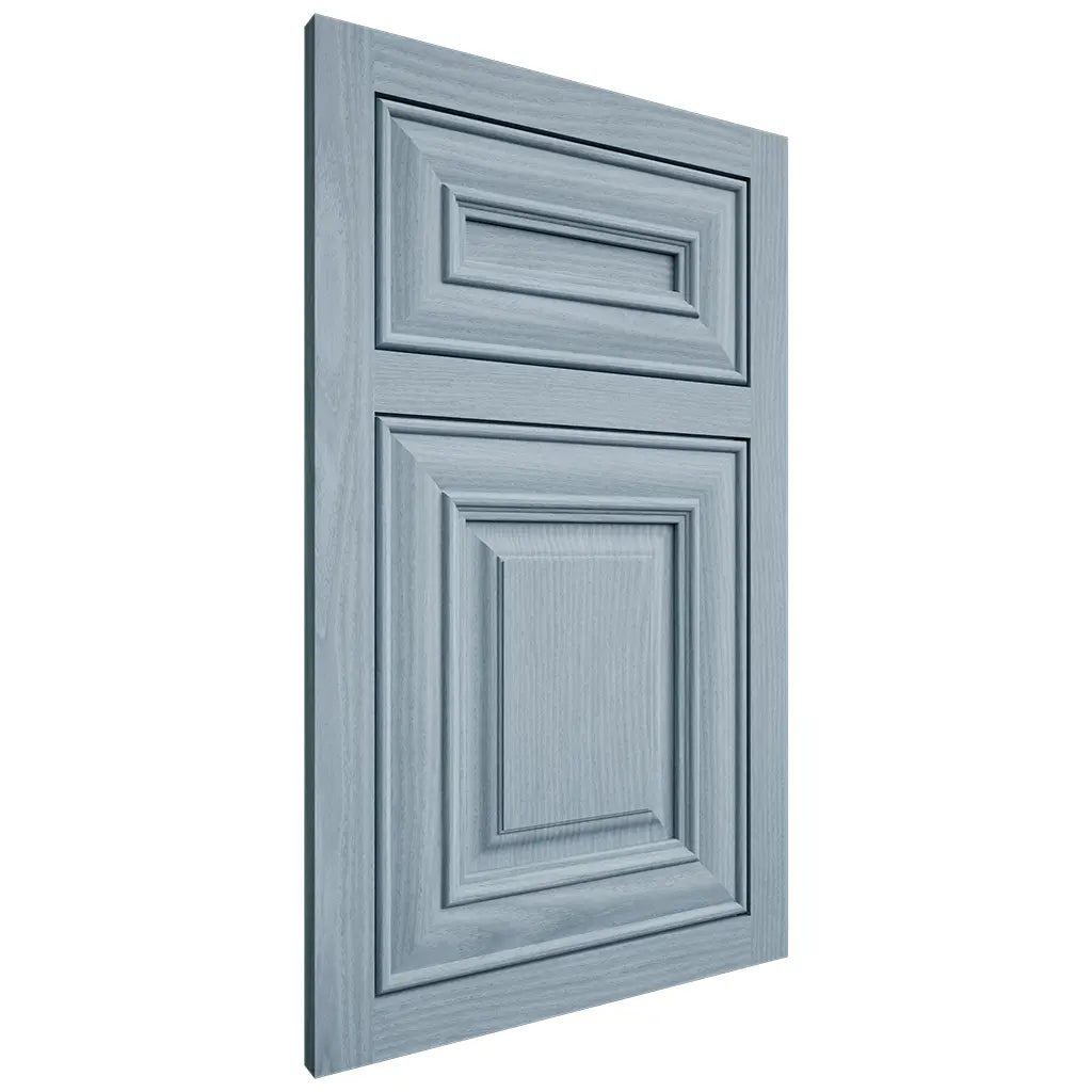 Shiloh Cabinetry Flush Inset Kendall White Oak Plain Cut Sky Door