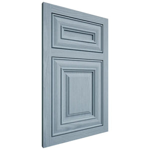 Shiloh Cabinetry Flush Inset Kendall White Oak Plain Cut Sky Door