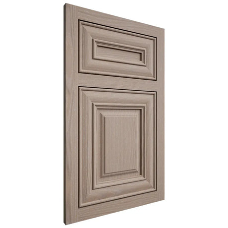 Shiloh Cabinetry Flush Inset Kendall White Oak Plain Cut Whitewash Door