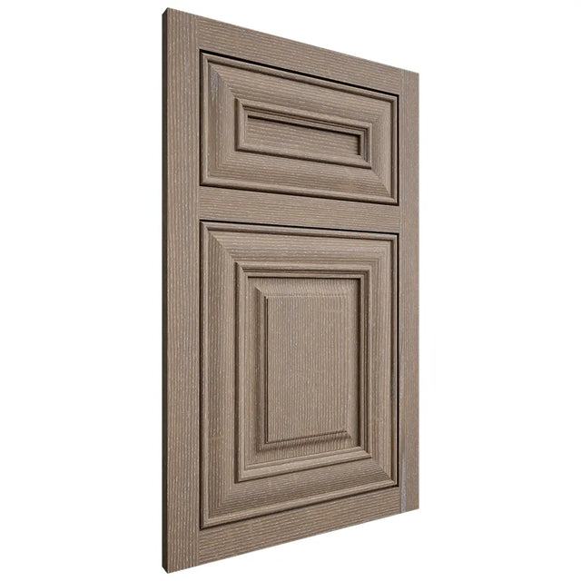 Shiloh Cabinetry Flush Inset Kendall White Oak Quarter Sawn Almond Door
