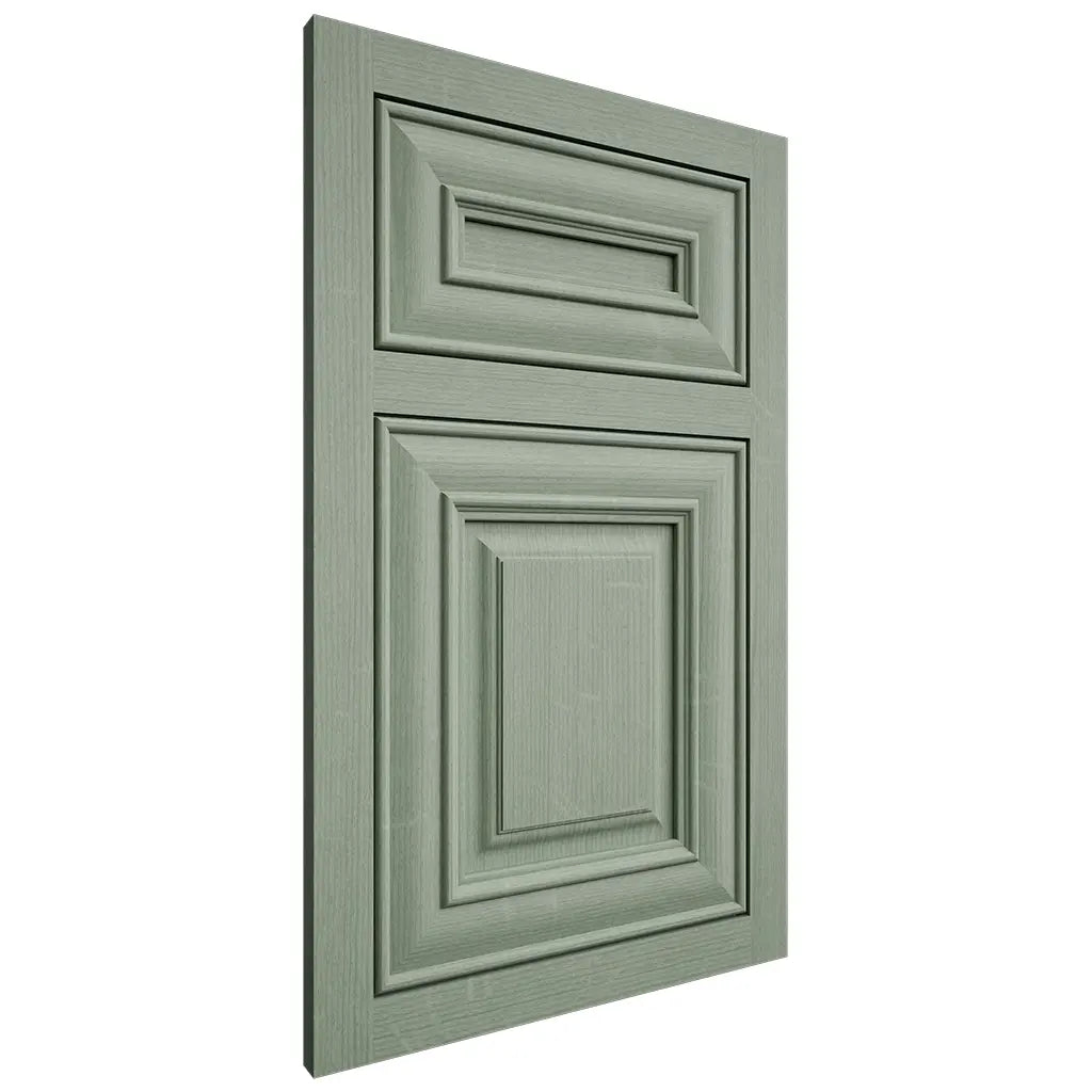 Shiloh Cabinetry Flush Inset Kendall White Oak Quarter Sawn Moss Door
