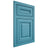 Shiloh Cabinetry Flush Inset Kendall White Oak Rift Cut Aqua Door
