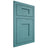 Shiloh Cabinetry Flush Inset Lancaster Red Oak Plain Cut Aqua Door
