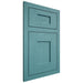 Shiloh Cabinetry Flush Inset Lancaster Red Oak Plain Cut Aqua Door