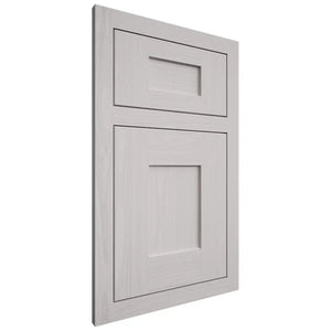 Shiloh Cabinetry Flush Inset Lancaster White Oak Plain Cut Cotton Door