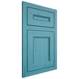 Shiloh Cabinetry Flush Inset Landes Alder Plain Cut Aqua Door