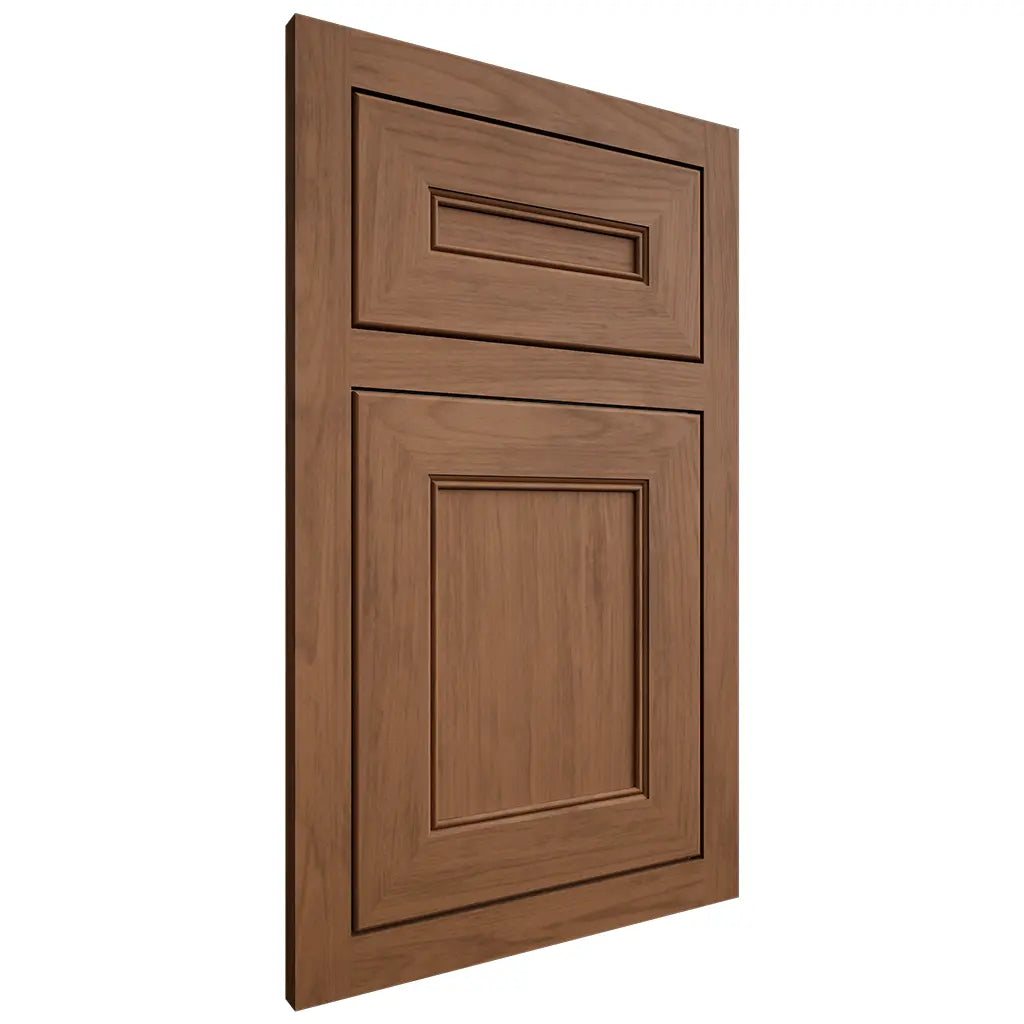 Shiloh Cabinetry Flush Inset Landes Alder Plain Cut Walnut Door