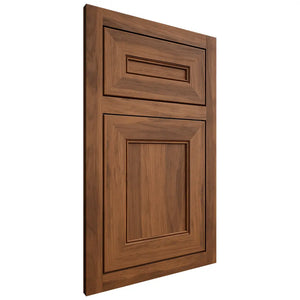 Shiloh Cabinetry Flush Inset Landes Hickory Plain Cut Burnt Sugar Door