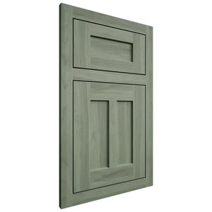 Shiloh Cabinetry Flush Inset Landes Hickory Plain Cut Moss Door