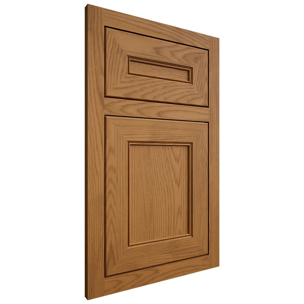 Shiloh Cabinetry Flush Inset Landes Red Oak Plain Cut Autumn Door