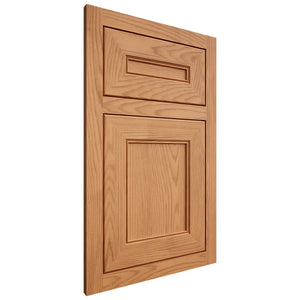 Shiloh Cabinetry Flush Inset Landes Red Oak Plain Cut Medium Door