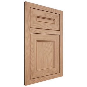 Shiloh Cabinetry Flush Inset Landes Red Oak Plain Cut Natural Door