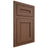 Shiloh Cabinetry Flush Inset Landes Walnut Plain Cut Natural Door