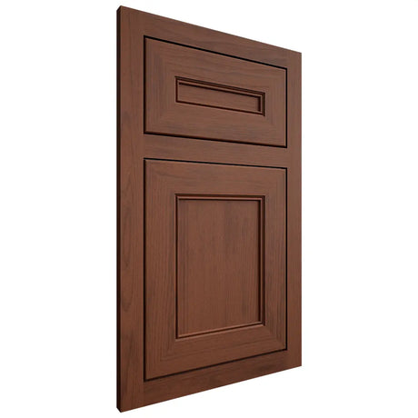 Shiloh Cabinetry Flush Inset Landes Walnut Plain Cut Rye Door