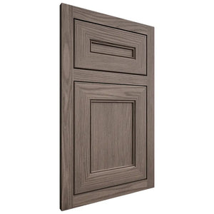 Shiloh Cabinetry Flush Inset Landes White Oak Plain Cut Clay Door