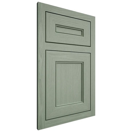 Shiloh Cabinetry Flush Inset Landes White Oak Plain Cut Moss Door
