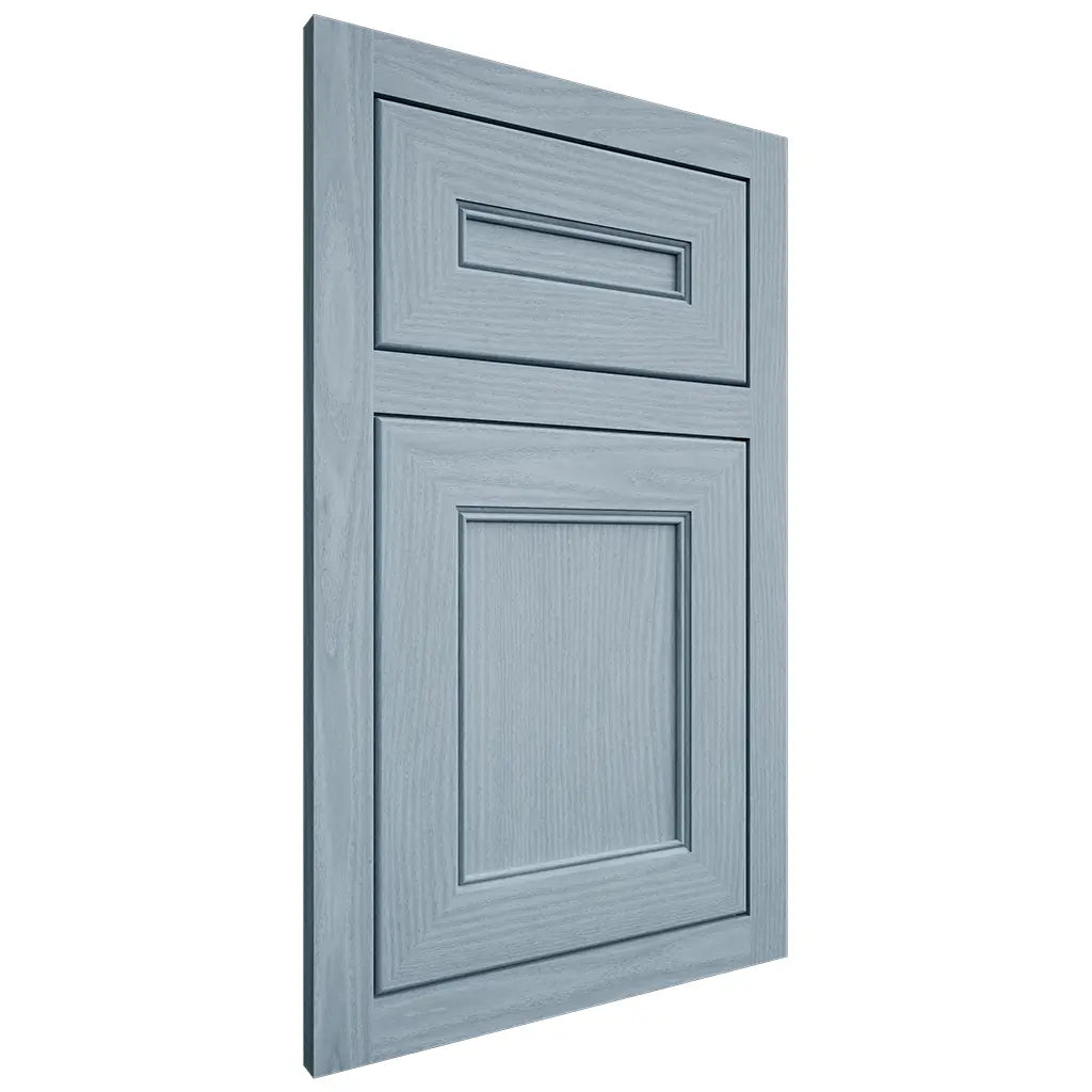 Shiloh Cabinetry Flush Inset Landes White Oak Plain Cut Sky Door