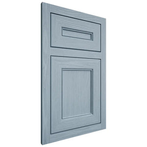 Shiloh Cabinetry Flush Inset Landes White Oak Plain Cut Sky Door