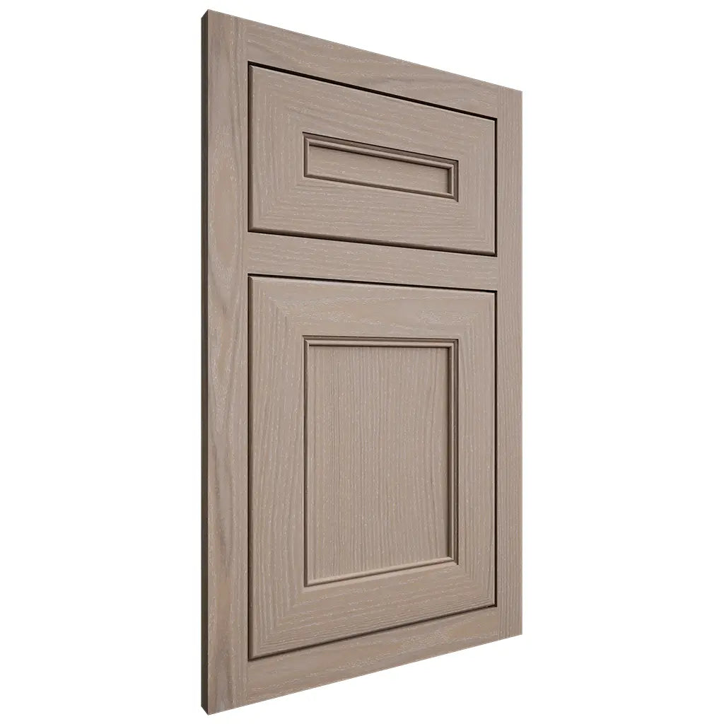 Shiloh Cabinetry Flush Inset Landes White Oak Plain Cut Whitewash Door